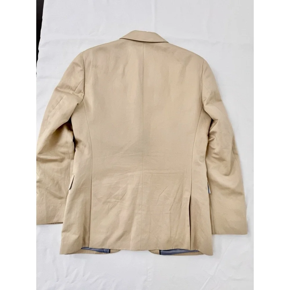 Banana Republic Tailored Fit Tan Blazer Jacket men's 42 R Linen Cotton Rush